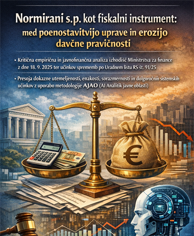 Normirani s.p. kot fiskalni instrument: med poenostavitvijo uprave in...