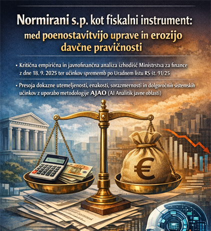 Normirani s.p. kot fiskalni instrument: med poenostavitvijo uprave in erozijo davčne pravičnosti