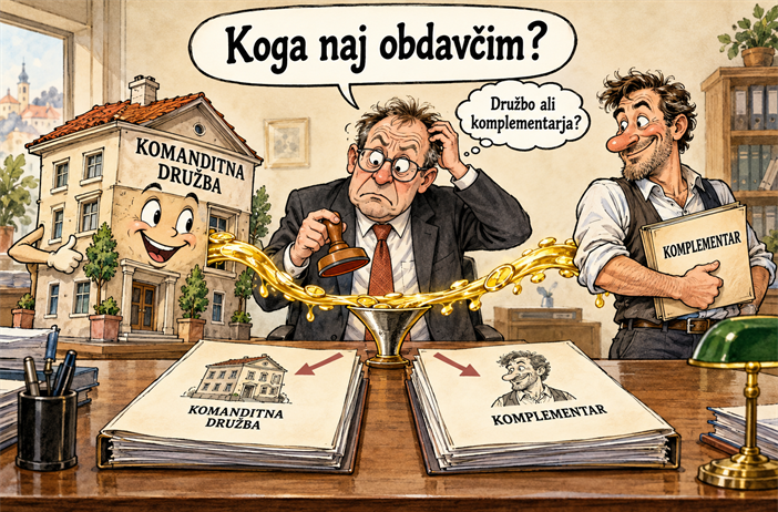 Čigav dohodek sme država obdavčiti - aktivnemu komeplementarju ali komanditni družbi?