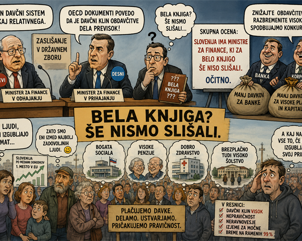 Bela knjiga javno-dajatvenega sistema: najprej resnica o državi, šele nato davčna reforma – rešitev ali ponovna iluzija?